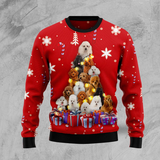 Christmas Tree Poodle Ugly Christmas Sweater, Christmas Ugly Sweater,Christmas Gift,Gift Christmas 2022