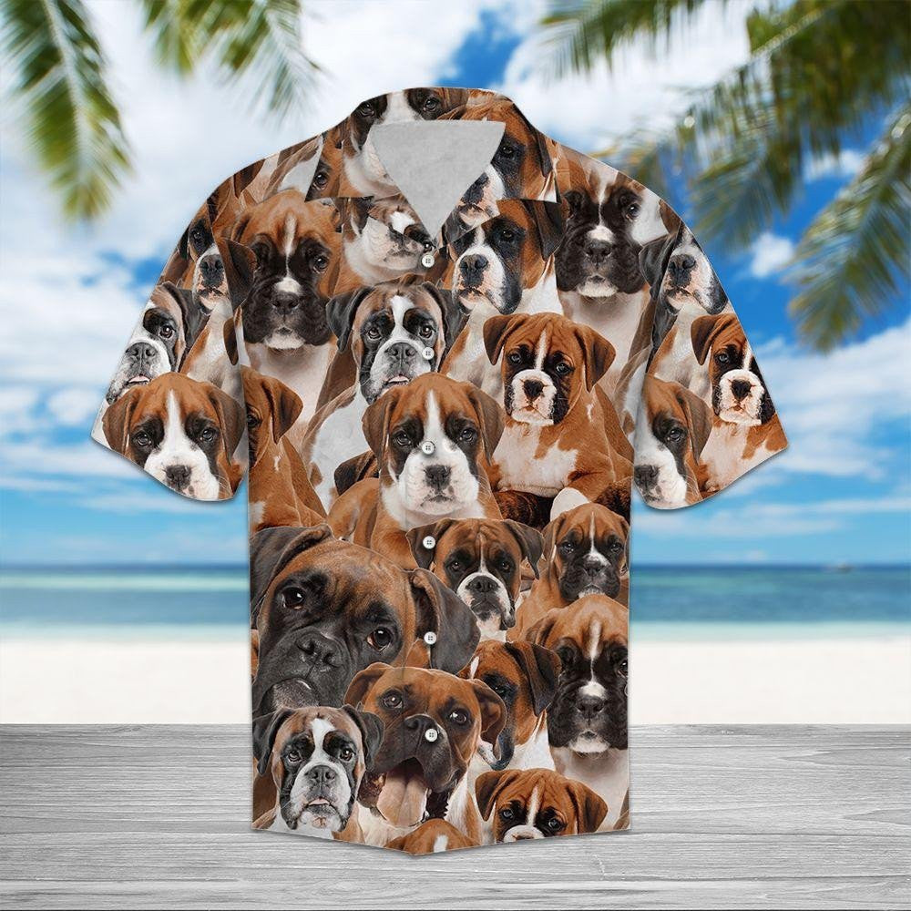 Impressive Design Australian Shepherd Dog Blue Tribal Pattern Hawaiian Shirt, Hawaiian Shirt Gift, Christmas Gift
