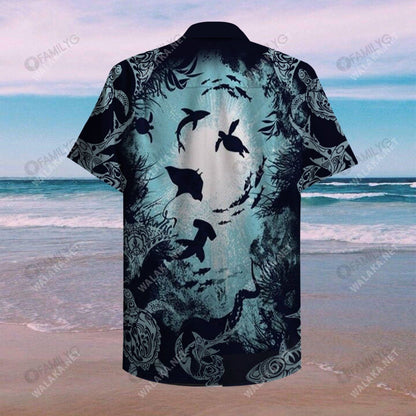 Aquarium Life Unisex Hawaiian Shirt, Hawaiian Shirt Gift, Christmas Gift