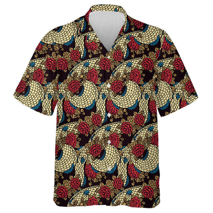 Chinese Dragon Texture In Asian Style' Hawaiian Shirt, Hawaiian For Gift
