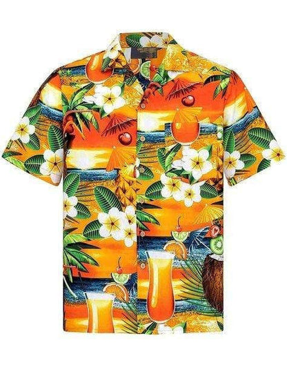 Brilliant Summer With Tropical Juices Background Hawaiian Shirt, Hawaiian For Gift