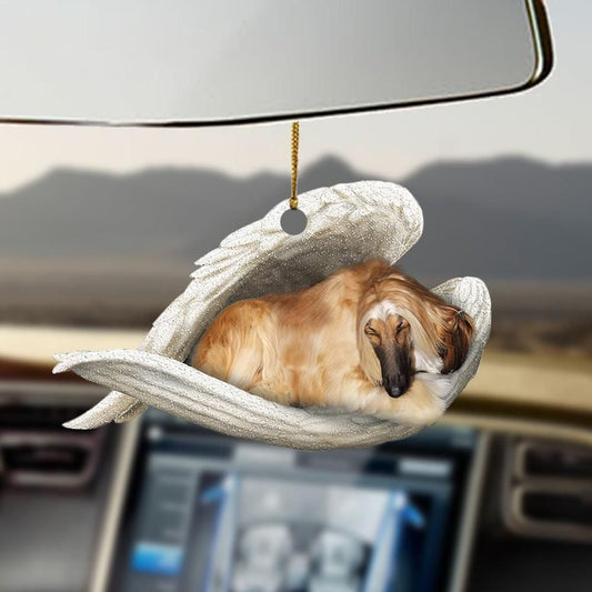 Afghan Hounds Sleeping Angel Ornament, Christmas Ornament Gift, Christmas Gift, Christmas Decoration