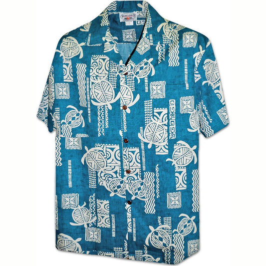 Turtle Tattoo Teal Hawaiian Aloha Shirt Hawaiian Shorts Beach Short Sleeve, Hawaiian Shirt Gift, Christmas Gift