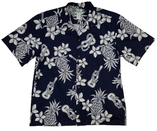 Ukulele Party Hawaiian Aloha Shirt Hawaiian Shorts Beach Short Sleeve, Hawaiian Shirt Gift, Christmas Gift