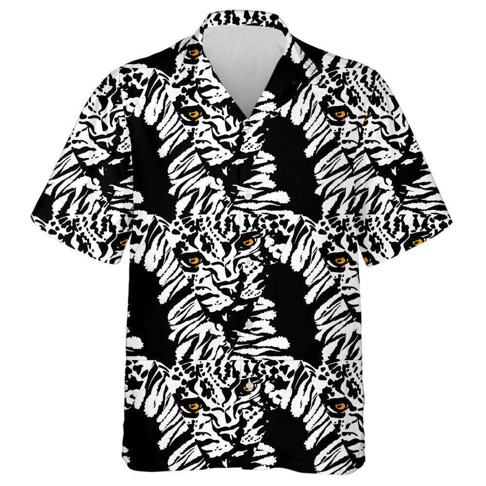 Wild African Leopard With Magic Mushrooms Hawaiian Shirt,Hawaiian Shirt Gift, Christmas Gift