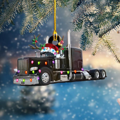 Black Truck Shape Ornament, Christmas Ornament Gift, Christmas Gift, Christmas Decoration