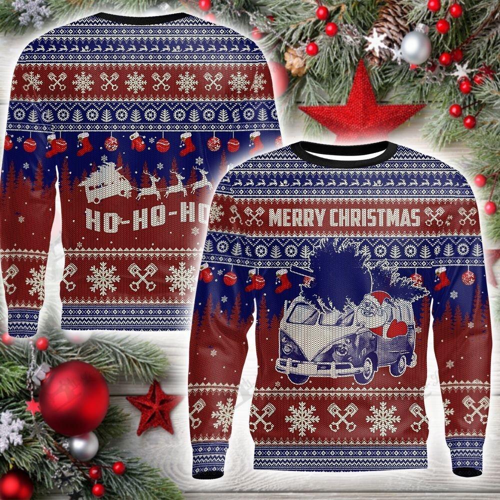 Bus Santa Claus Ugly Christmas Sweater, Christmas Ugly Sweater,Christmas Gift,Gift Christmas 2022