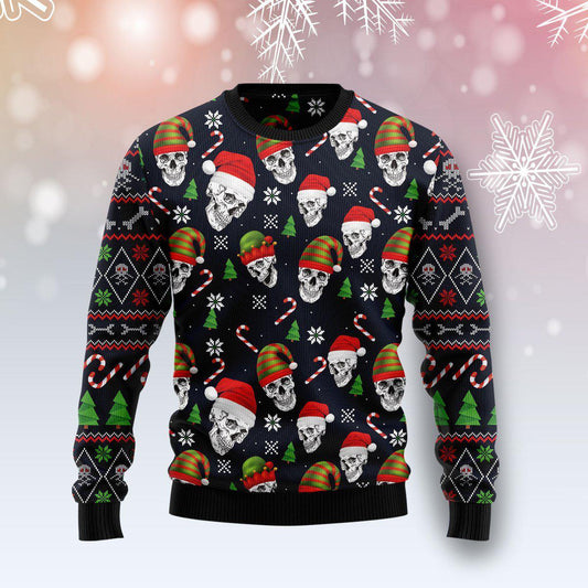 Skull Face Christmas Sweater  For Men & Women  Adult, Christmas Gift,Gift Christmas 2024