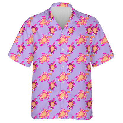 Tropical Blue Turtles And Bubbles On A Dark Blue Hawaiian Shirt, Hawaiian Shirt Gift, Christmas Gift