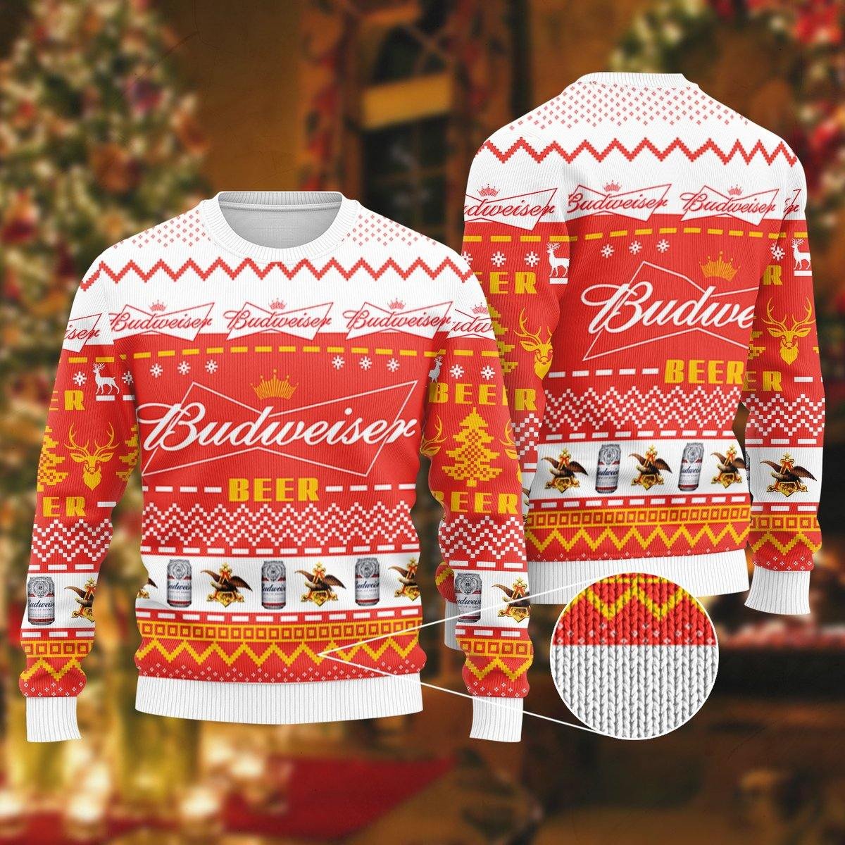 Budweiser Ugly Christmas Sweater,Christmas Ugly Sweater,Christmas Gift,Gift Christmas 2022