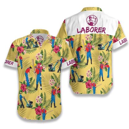 Laborer Ez15 1708 Hawaiian Aloha Shirt Hawaiian Shorts Beach Short Sleeve, Hawaiian Shirt Gift, Christmas Gift