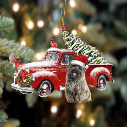 Cairn Terrier-Cardinal & Truck Two Sided Christmas Plastic Hanging Ornament, Happy Christmas Ornament, Christmas Gift, Christmas Decoration