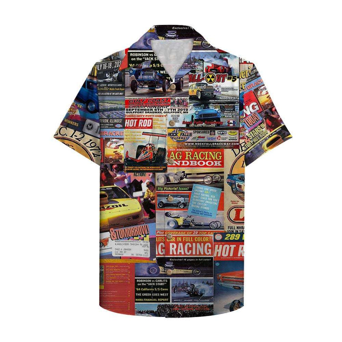 Drag Racing Magazine Hawaiian Shirt_Hawaiian Shirt Gift, Christmas Gift