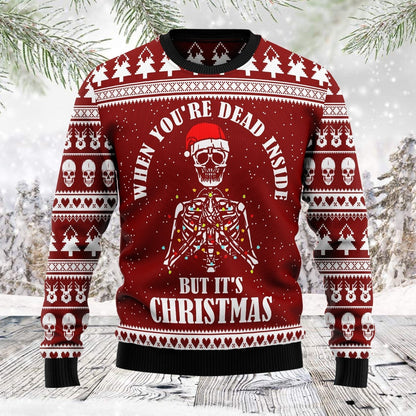 Christmas Skull Ugly Christmas Sweater, Christmas Gift, Gift Christmas 2024