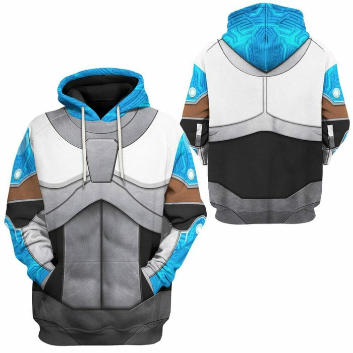 3D Teen Titan Cyborg Cosplay Custom Tshirt Hoodie Apparel