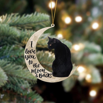 Bearded Collie On The Moon Merry Christmas Hanging Ornament Flat Acrylic Dog Ornament,Christmas Gift,Christmas Decoration