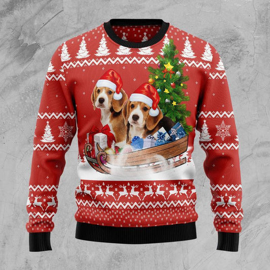 Beagle Dashing Dog Ugly Christmas Sweater, Christmas Ugly Sweater,Christmas Gift,Gift Christmas 2022