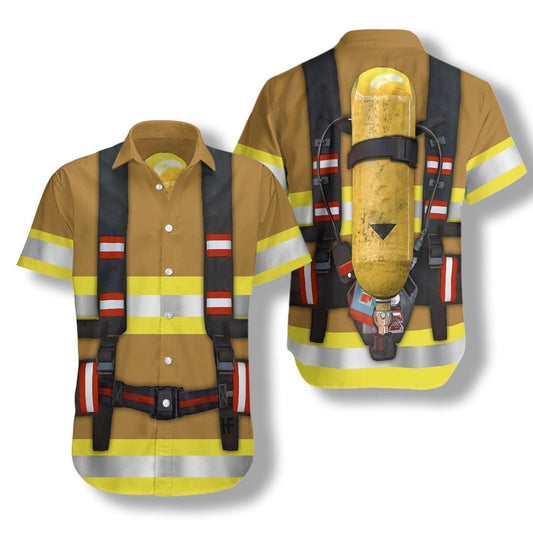Firefighter Ez15 2408 Hawaiian Aloha Shirt Hawaiian Shorts Beach Short Sleeve, Hawaiian Shirt Gift, Christmas Gift