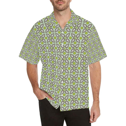 Cocoa Pattern Background Men's All Over Print Hawaiian Aloha Shirt Hawaiian Shorts Beach Short Sleeve, Hwaiian For Gift