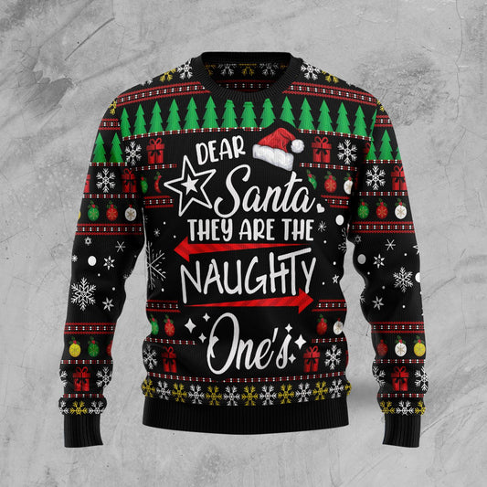 Merry Christmas Dear Santa They Are Naughty One’s Ugly Christmas Sweater,Christmas Ugly Sweater,Christmas Gift,Gift Christmas 2022