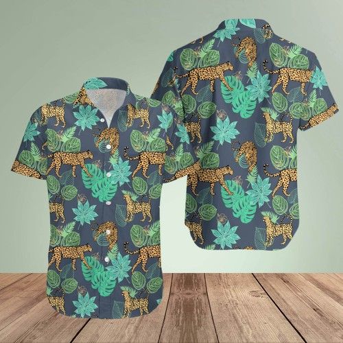 Panther Pattern Print Design Hawaiian Shirt, Hawaiian Shirt Gift, Christmas Gift
