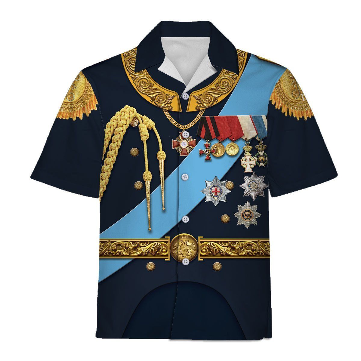 Nicholas I Of Russia Hawaiian Aloha Shirt Hawaiian Shorts Beach Short Sleeve, Hawaiian Shirt Gift, Christmas Gift