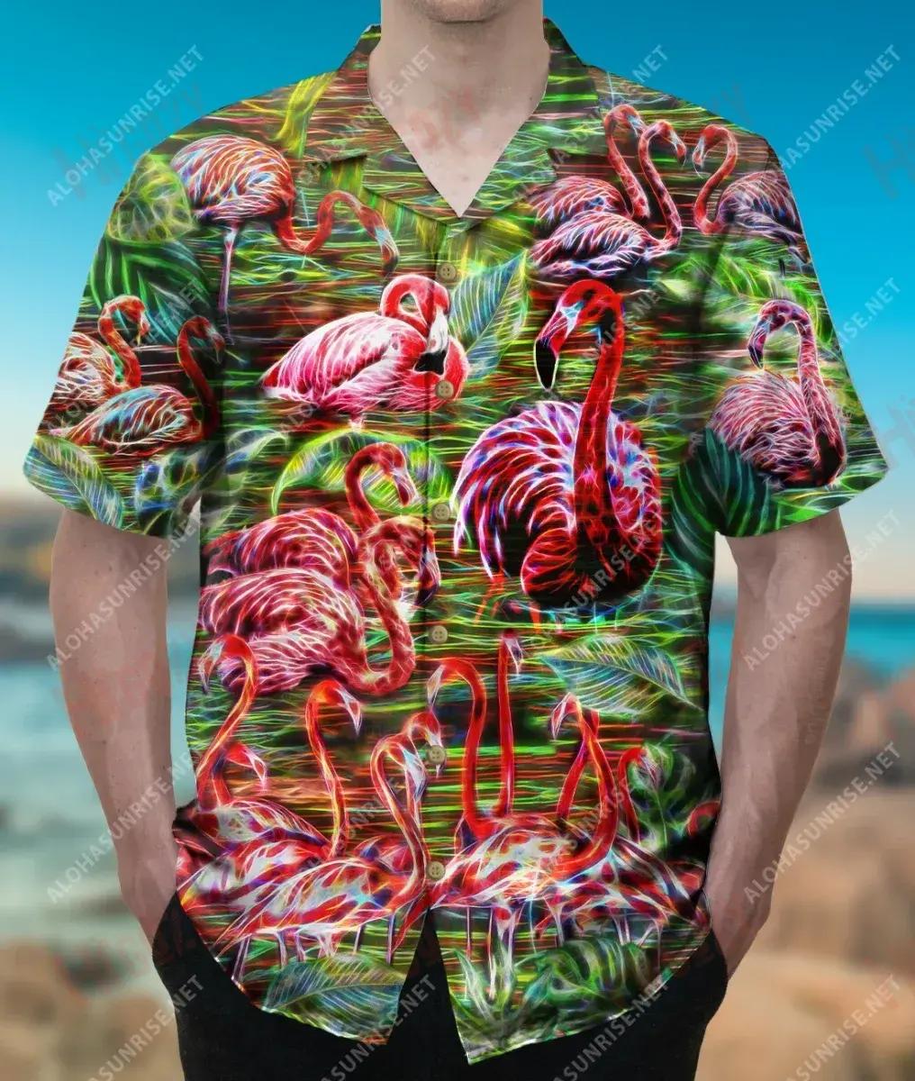 Flamingo Hair Dont Care Unisex Short Sleeve Shirt Hobbies Hawaiian T Shirts Best Hawaiian Shirts Funny Hawaiian Shirts, Women Shirt, Hawaiian Shirt Gift, Christmas Gift