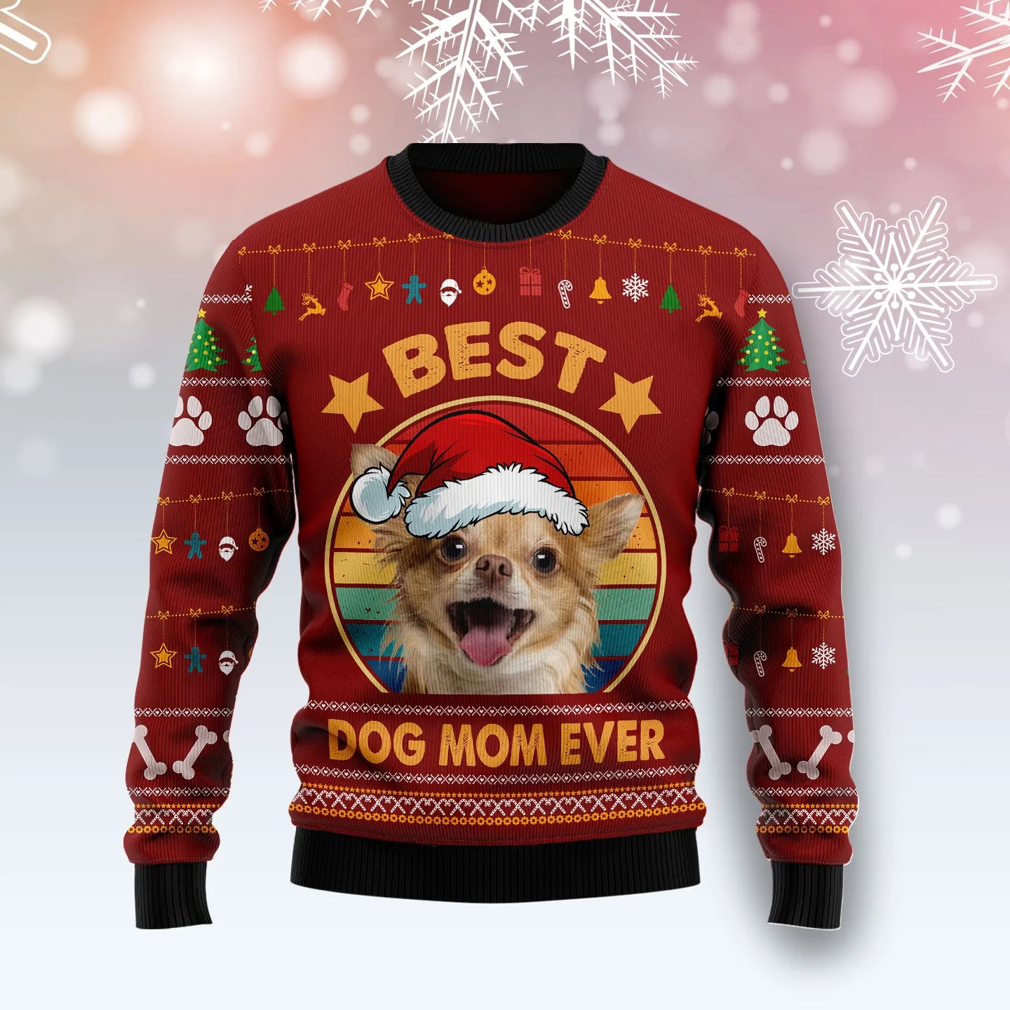 Chihuahua Best Dog Mom Ever Ugly Christmas Sweater,Christmas Gift,Gift Christmas 2024