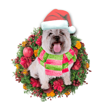 Cairn Terrier Christmas Christmas Plastic Hanging Ornament, Happy Christmas Ornament, Christmas Gift, Christmas Decoration