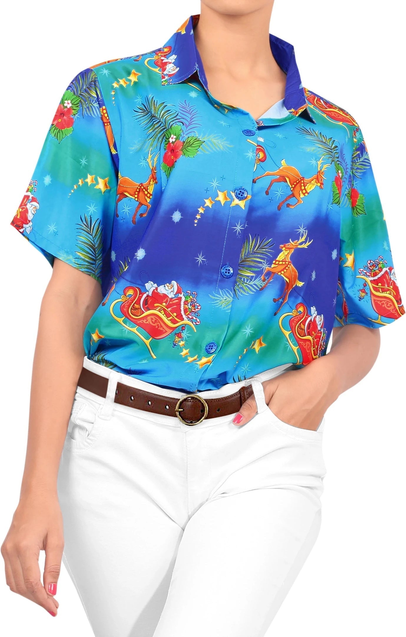 Magical Night Of Christmas Design Hawaiian Shirt,Hawaiian Shirt Gift, Christmas Gift