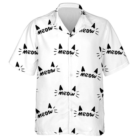 Comic Little Cats And Meow In Cartoon Style Hawaiian Shirt, Hawaiian Shirt Gift, Christmas Gift