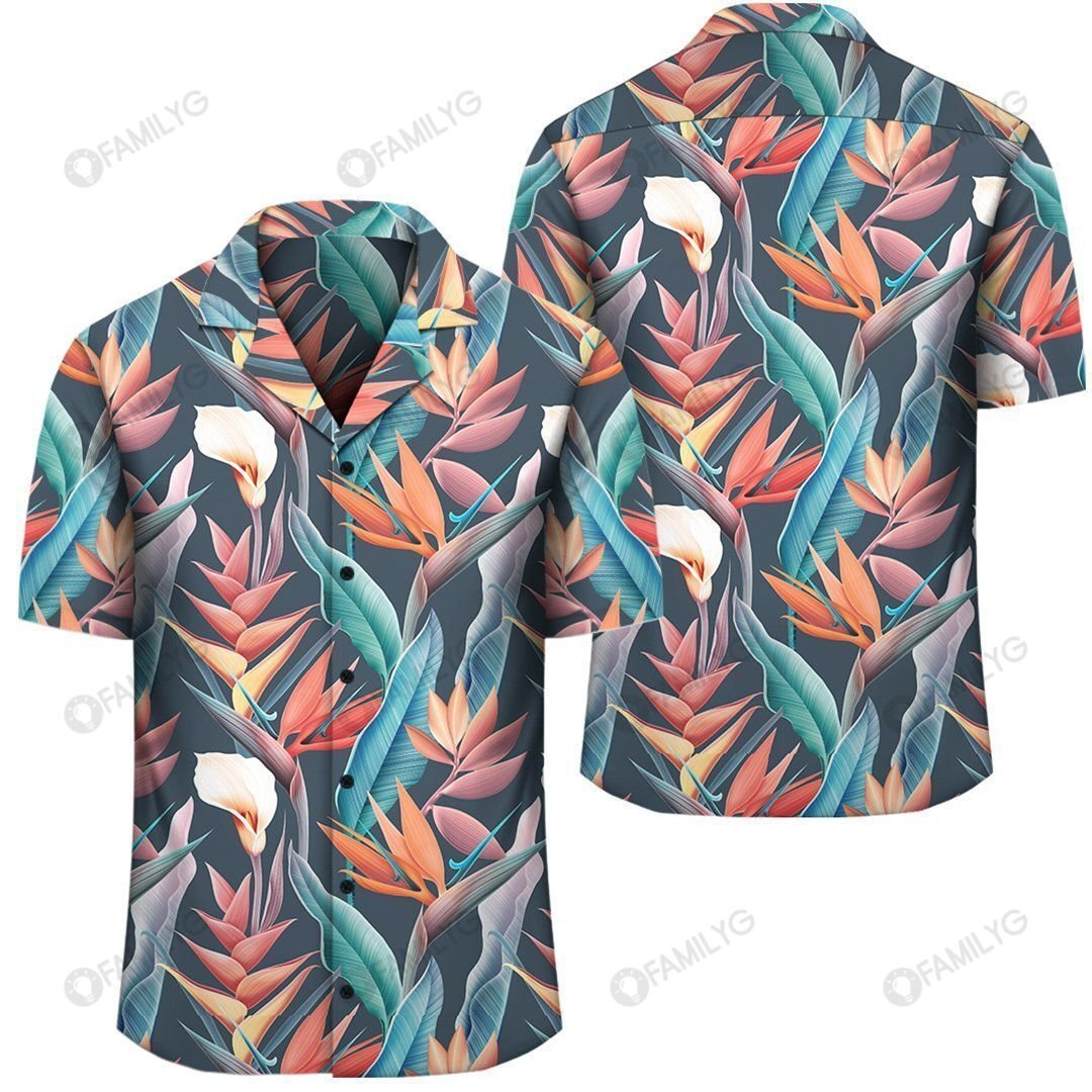 Hawaii Seamless Tropical Flower Hawaiian Summer Hawaiian Shirt, Hawaiian Shirt Gift, Christmas Gift