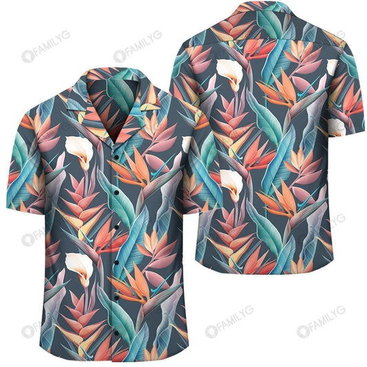 Hawaii Seamless Tropical Flower Hawaiian Summer Hawaiian Shirt, Hawaiian Shirt Gift, Christmas Gift