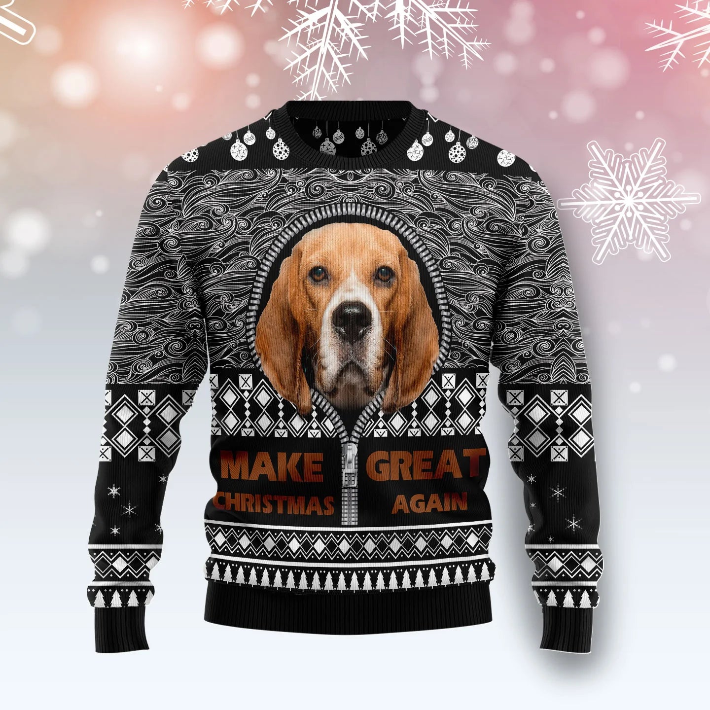 Beagle Make Christmas Great Again Ugly Christmas Sweater, Christmas Ugly Sweater,Christmas Gift,Gift Christmas 2024