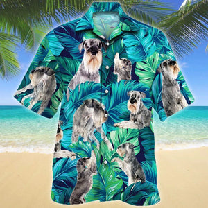 Adorable Standard Schnauzer Dog Tropical Leave Hawaiian Shirt, Hawaiian Shirt Gift, Christmas Gift