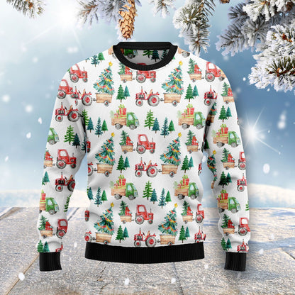 Christmas Tractor Ugly Christmas Sweater, Christmas Ugly Sweater,Christmas Gift,Gift Christmas 2022