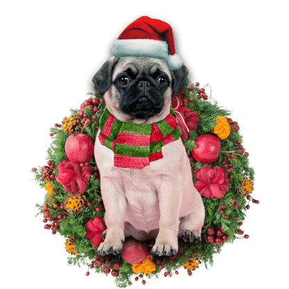 Chihuahua Pug Christmas Ornament, Happy Christmas Ornament, Christmas Gift, Christmas Decoration