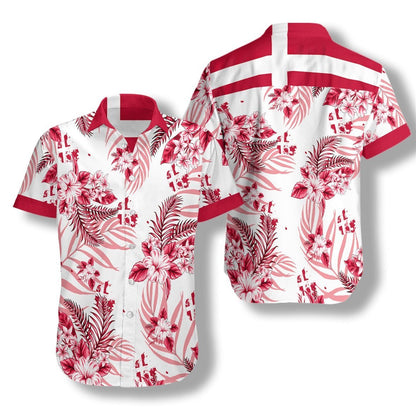 Denmark With White Skin Pattern Hawaiian Shirt, Hawaiian Shirt Gift, Christmas Gift