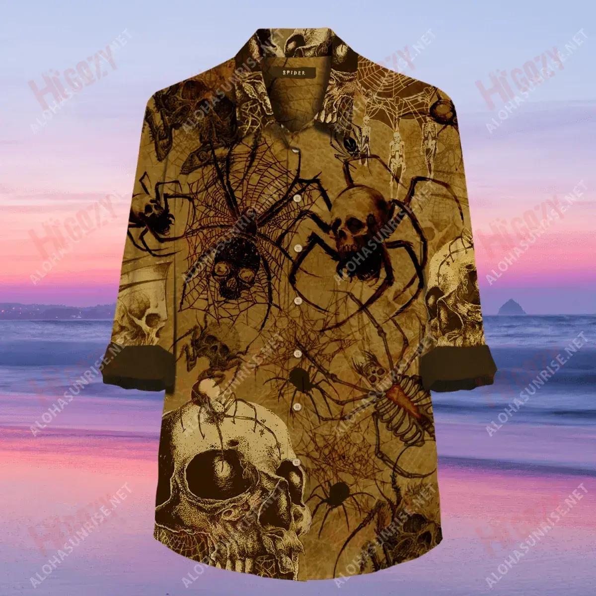 I'M Only Here For The Spiders Long Short Sleeve Shirt Hobbies Hawaiian T Shirts Custom Hawaiian Shirts Hawaiian Shirts For Men, Hawaiian Shirt Gift, Christmas Gift