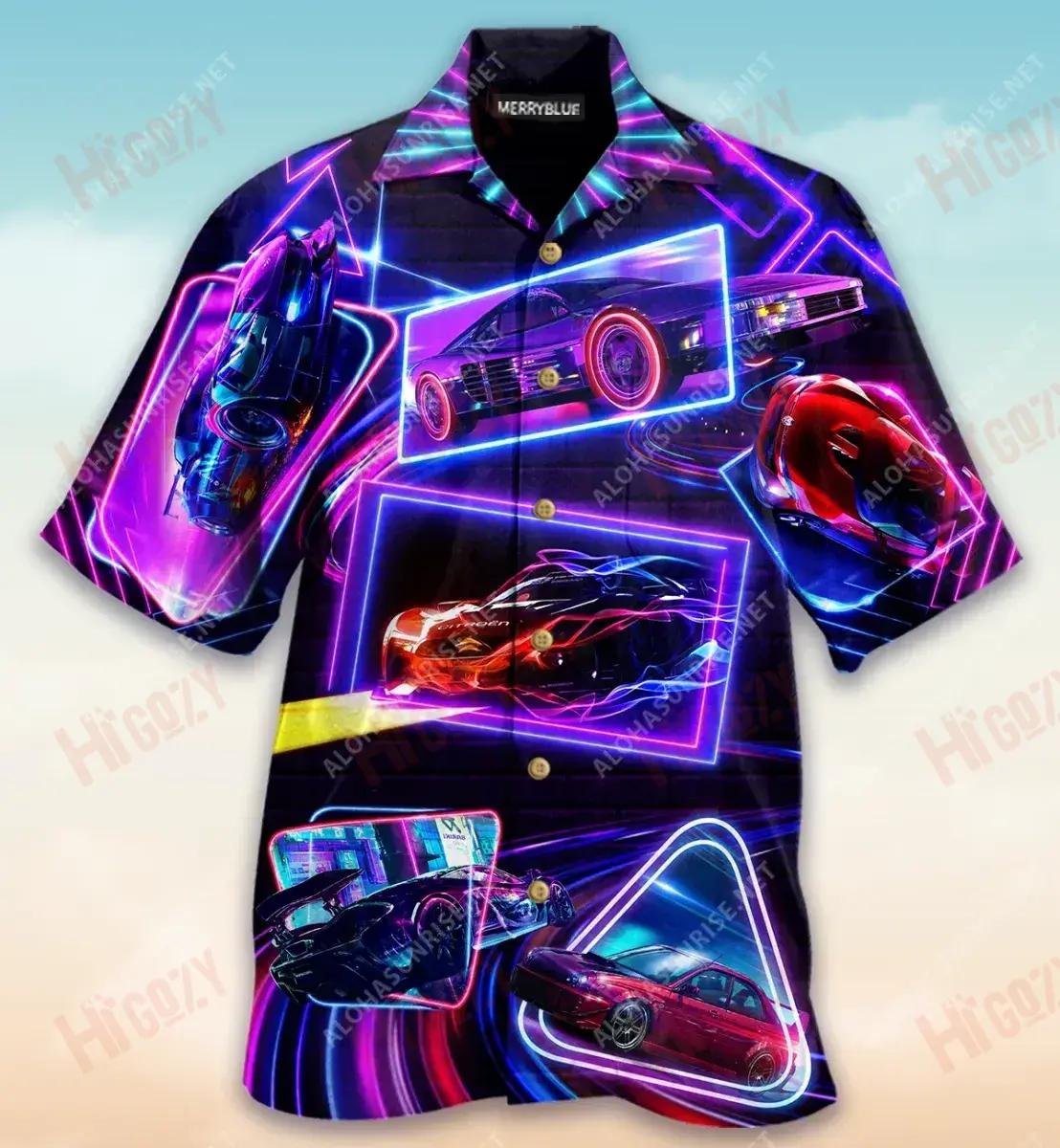 Racing Is My Favorite Season Unisex Hawaiian Shirt Ocean Short Sleeve Custom Hawaiian Shirts Hawaiian Shirt Pattern, Hawaiian Shirt Gift, Christmas Gift