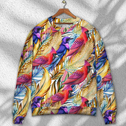Cardinal Tropical Life Basic Ugly Christmas Sweater, Christmas Ugly Sweater, Christmas Gift, Gift Christmas 2024