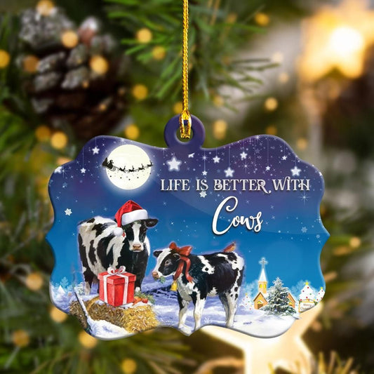 Cow Christmas Shape Ornament, Christmas Gift, Christmas Decoration