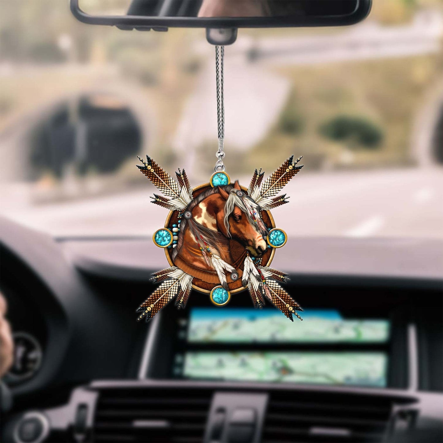 Native American Car Hanging Ornament, Interior Gift For New Car, Christmas Decoration