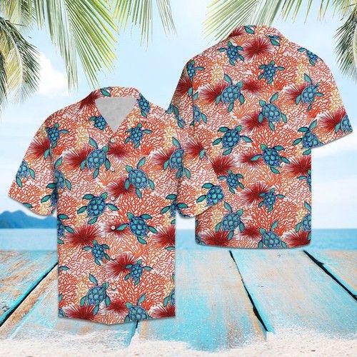Turtle Hawaiian Shirt Summer, Hawaiian Shirt Gift, Christmas Gift