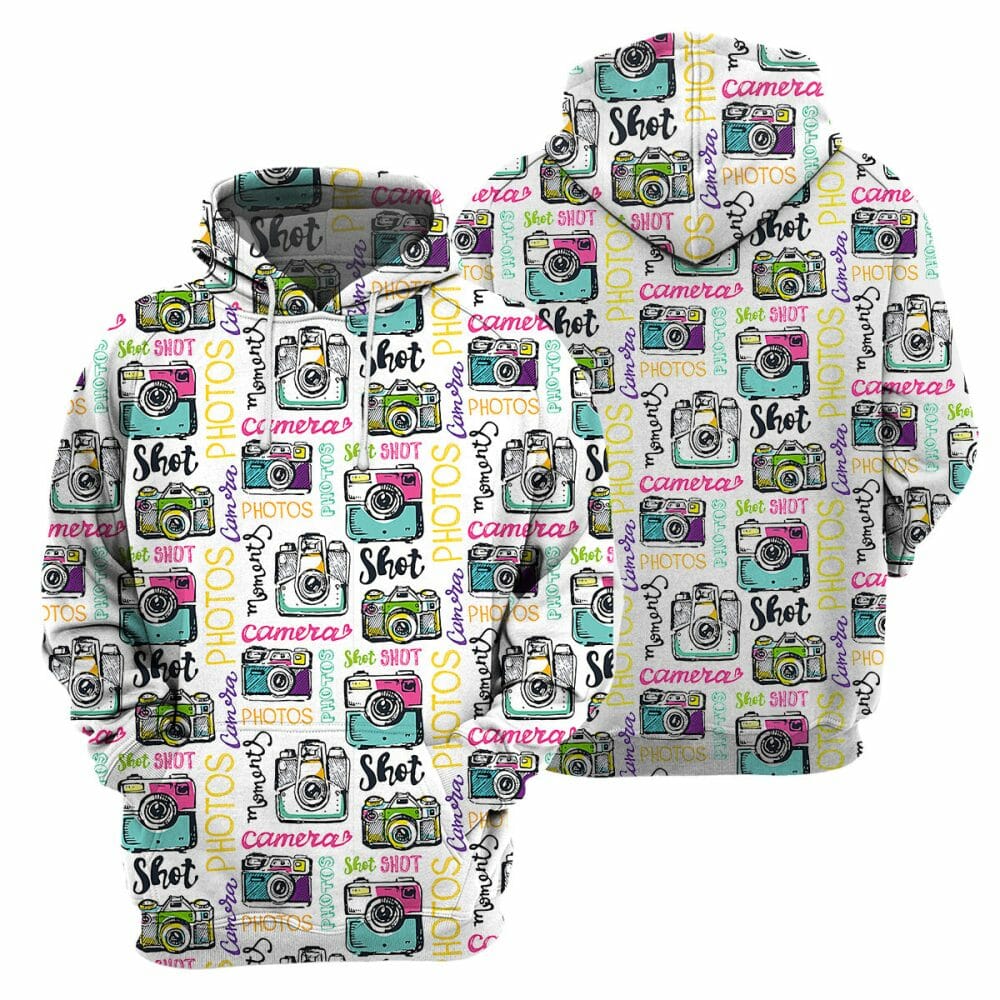 Vintage Camera - 3D All Over Printed Shirt Tshirt Hoodie Apparel