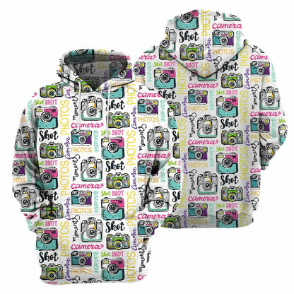 Vintage Camera - 3D All Over Printed Shirt Tshirt Hoodie Apparel