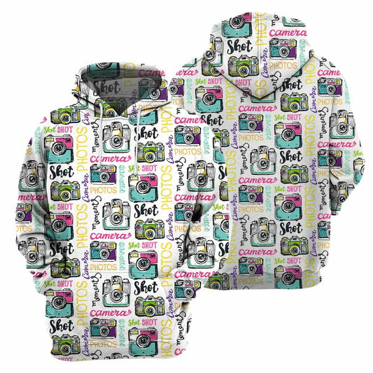 Vintage Camera - 3D All Over Printed Shirt Tshirt Hoodie Apparel