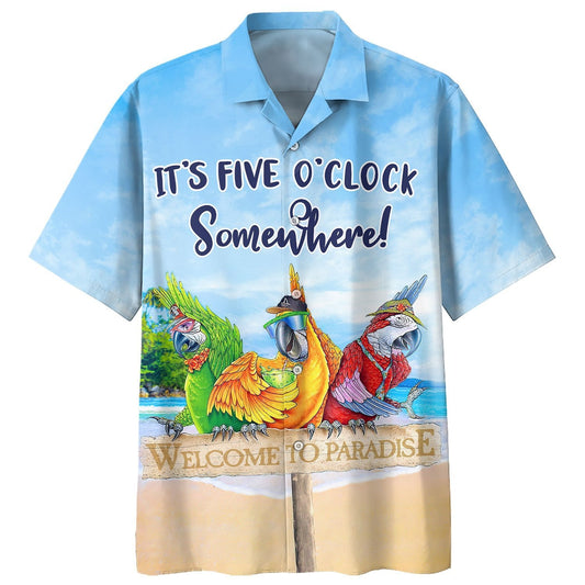 Parrot Welcome To Paradise Design Hawaiian Shirt, Hawaiian Shirt Gift, Christmas Gift