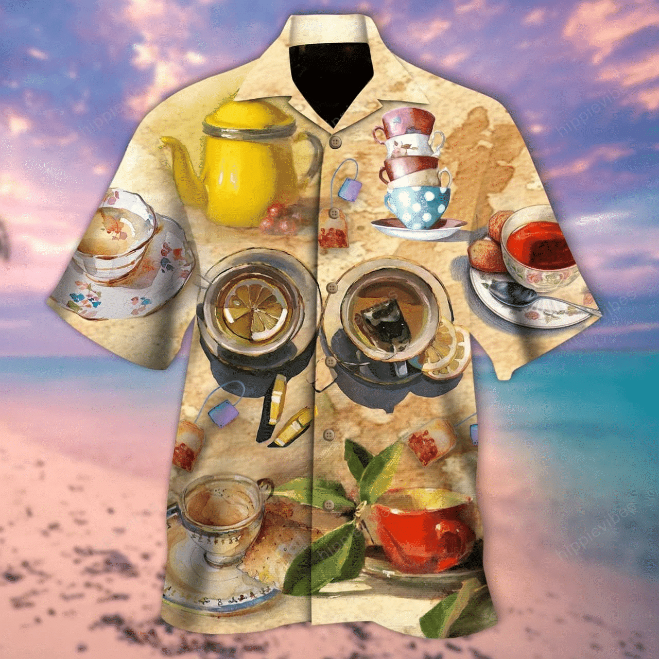 Take A Little Time For Tea Beautiful Design Hawaiian Shirt, Hawaiian Shirt Gift, Christmas Gift