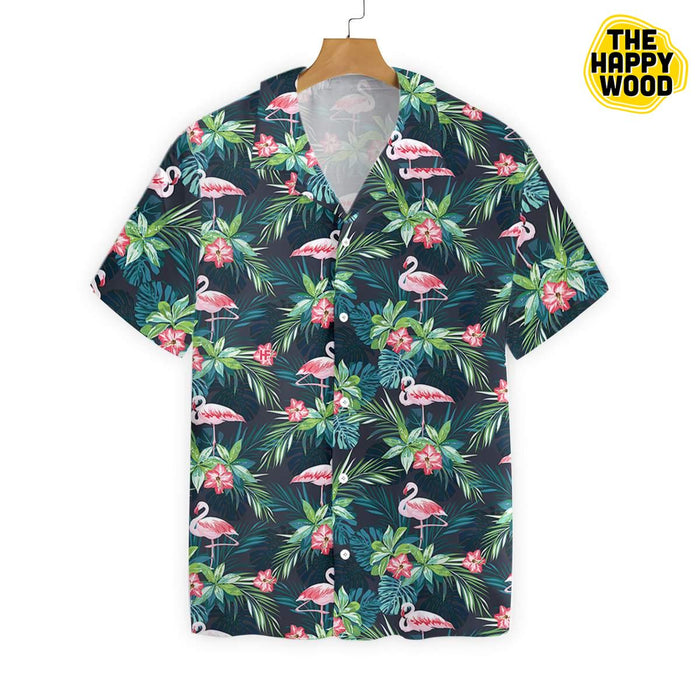 Flamingo Tropical Hawaiian Hawaii Shirt_ Hawaiian Shirt Gift, Christmas Gift